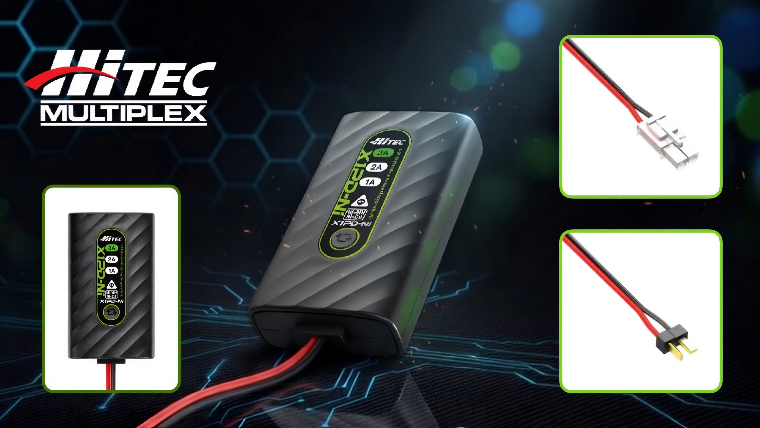 New Pre Order from HiTEC: Simple Single-Button Charger with Clear LED Status for Ni-MH and Ni-Cd Batteries