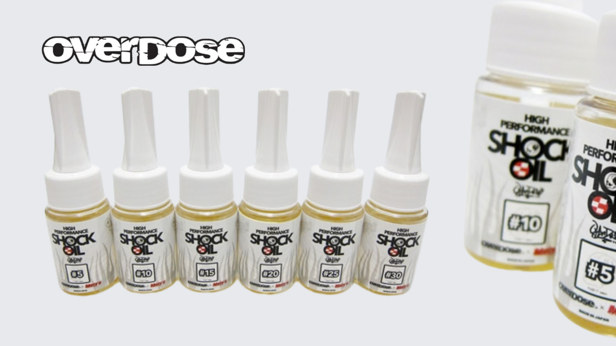 New Pre Order from OVERDOSE: Six Moty's Shock Oil Blends Support Consistent Piston Response (Restock)
