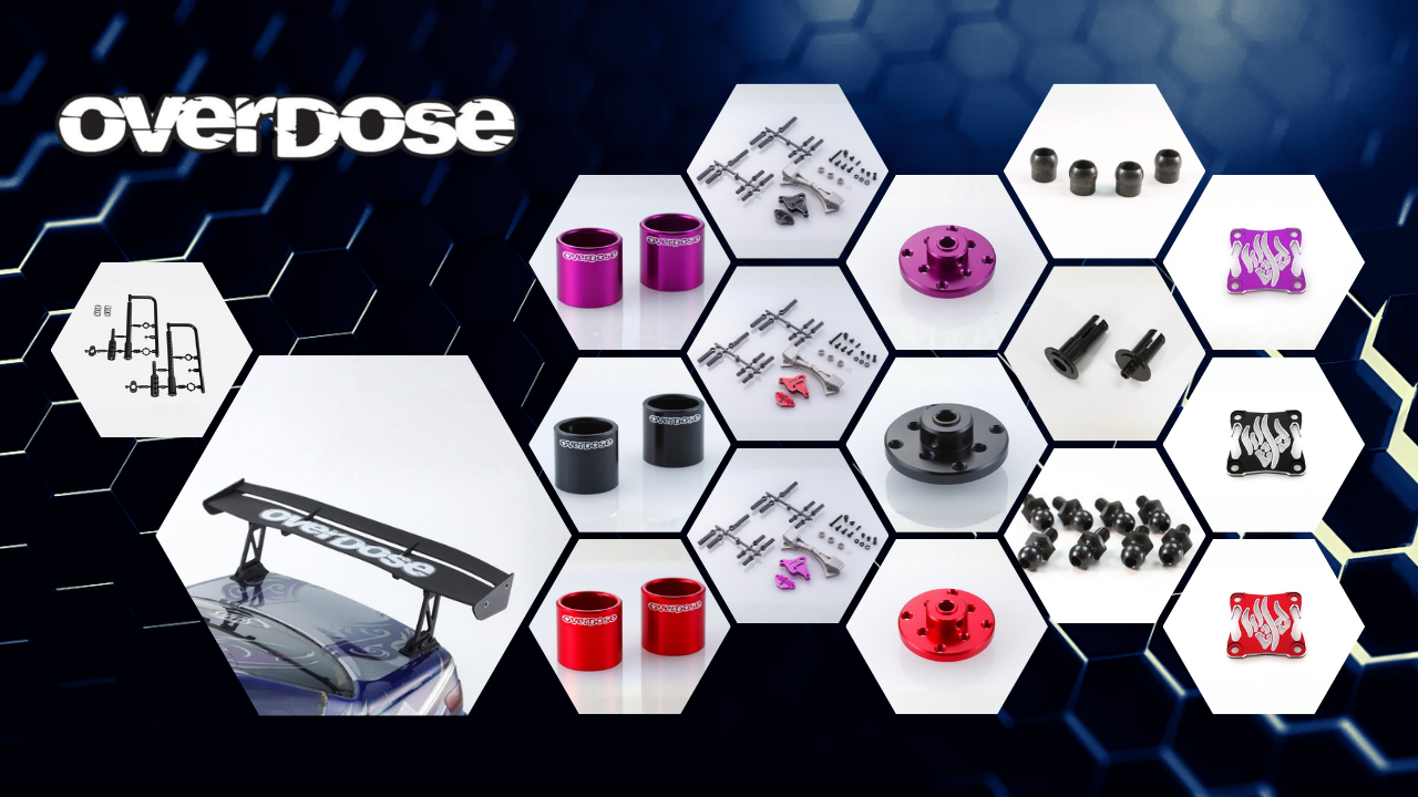 New from OVERDOSE: Aluminum and Durable POM Components for RC Drifting (Restock)