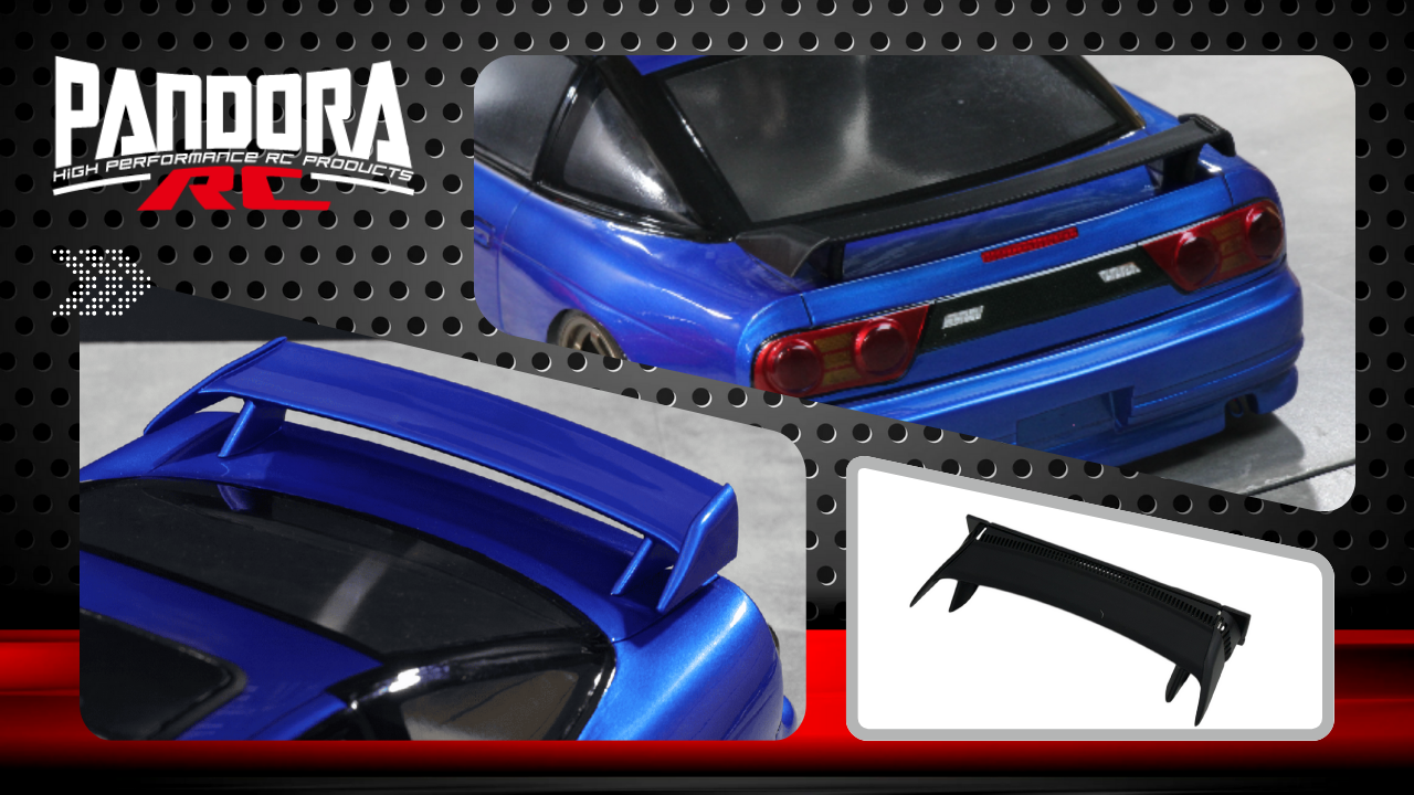 New from Pandora RC: Rear Wing Spoiler for 180SX Classic Nissan Drift Themes Edition