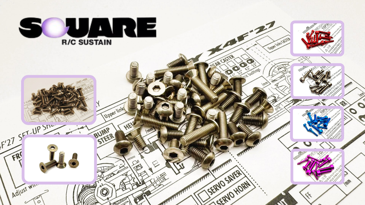 New Pre Order from Square: Lightweight Titanium Screws and Flat Head Options in Five Lengths