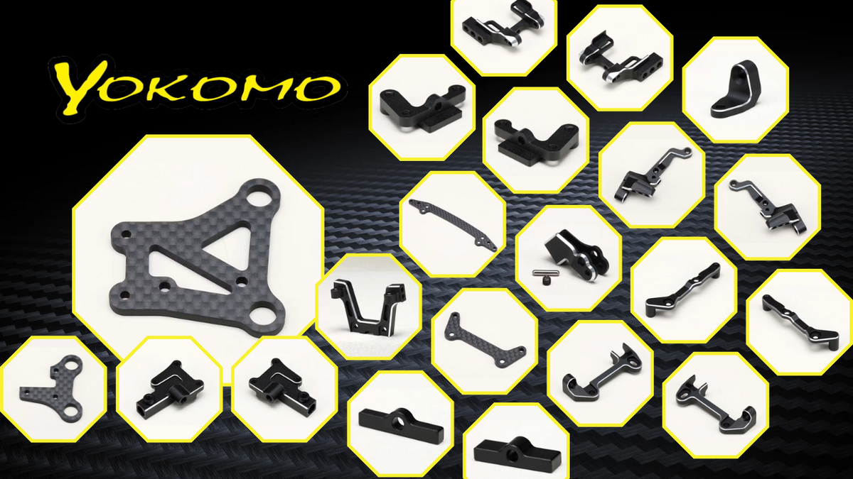 New Pre Order from Yokomo: Graphite and Aluminum Suspension Hardware Collection for MD Chassis