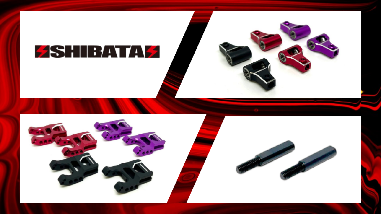 New from Shibata: Adjustable Lower Arms, BB Upper Arms, and PM Shaft for Drift Tuning