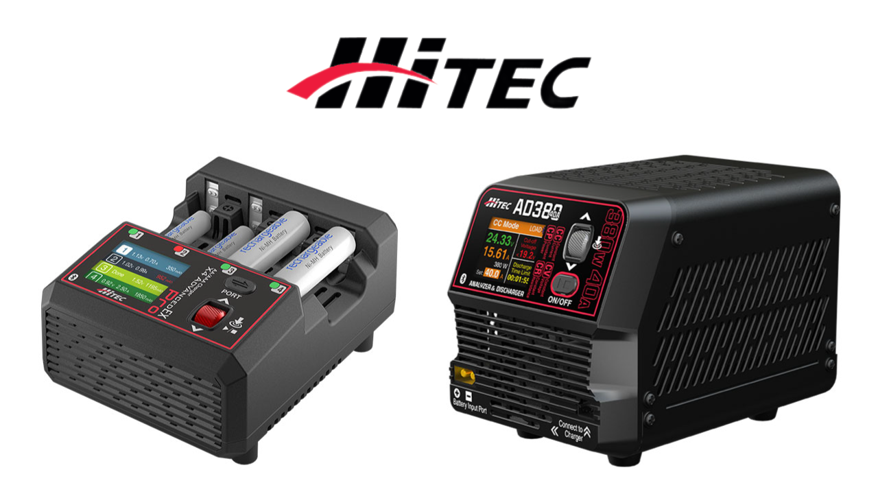 New from HiTec: AD380 Analyzer & Discharger and AA/AAA Charger X4 Advanced EX Pro for Precise Battery Monitoring