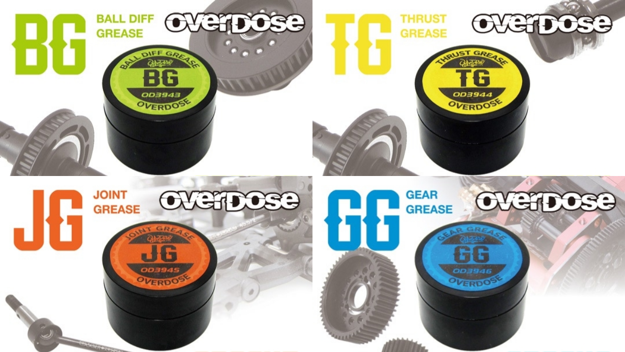 New from OVERDOSE: Specialized Greases for Every Component in Your RC Car