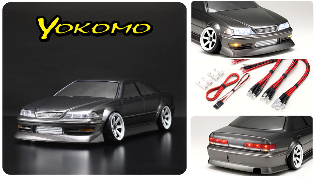 New from Yokomo: BN Sport Toyota JZX100 Mark II Body Set with LED Light Aero Accents