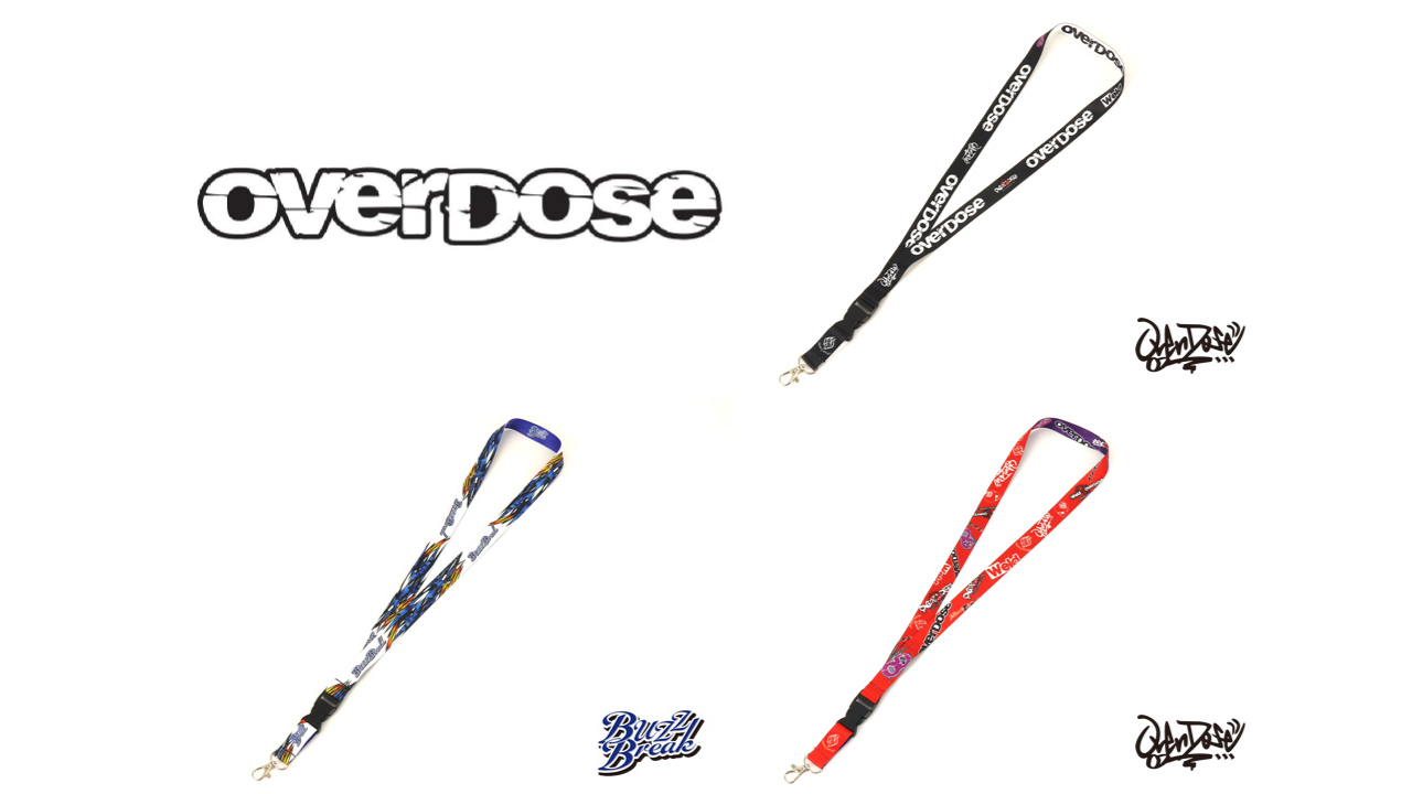 New from OVERDOSE: Sleek and Comfortable BuzzBreak Neck Straps in Eye-Catching Color Combinations