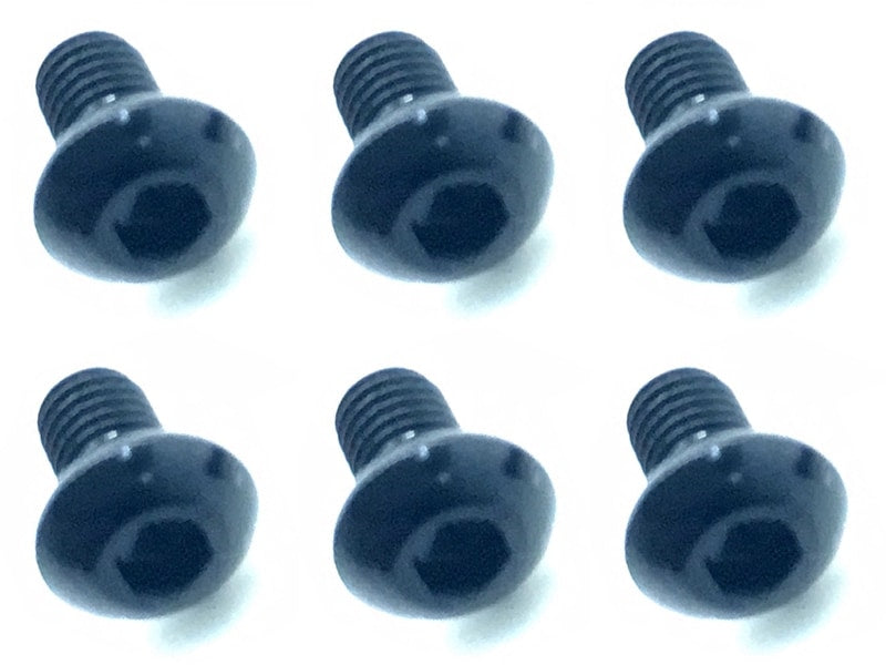 SQUARE NAX-305BK 3x5 Hex Button Duralumin Screws (Black/6 pcs) - BanzaiHobby