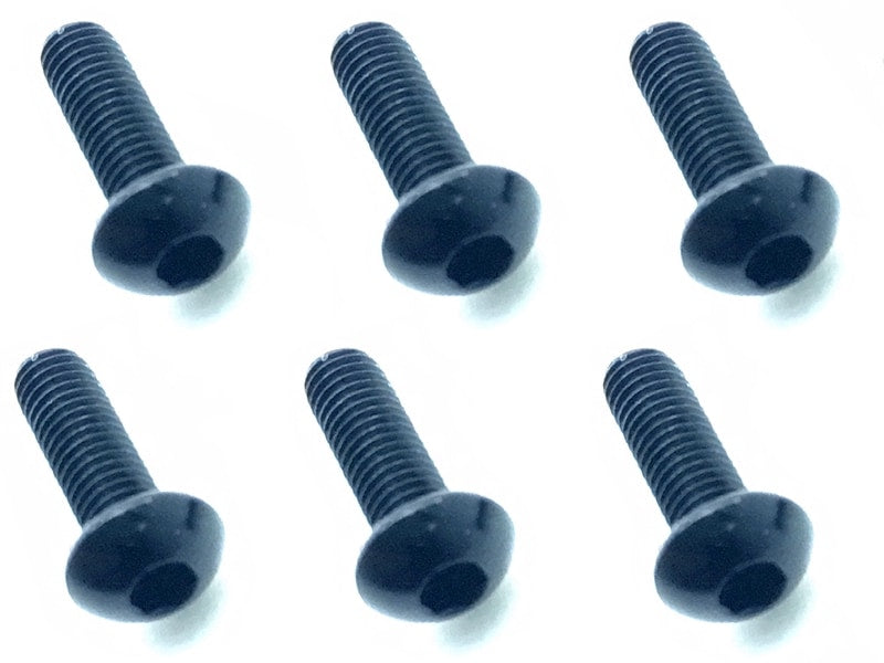 Square NAX-310BK 3x10 Hex Button Duralumin Screw (Black/6 Pieces) - BanzaiHobby