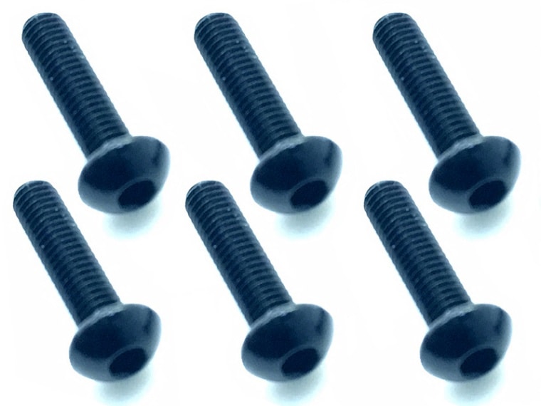 Square NAX-312BK 3x10 Hex Button Screws (Light Blue/Pack of 6) - BanzaiHobby