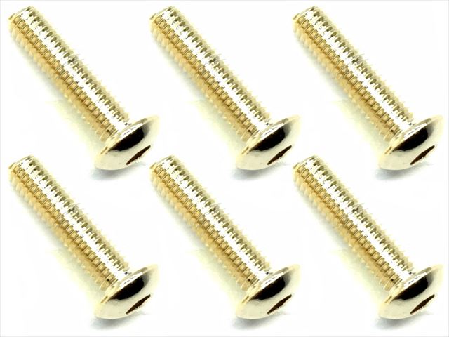 Square NSR-312G 3×12 Stainless steel hex Pan Head Screw (6 pcs.) 24K gold plating - BanzaiHobby