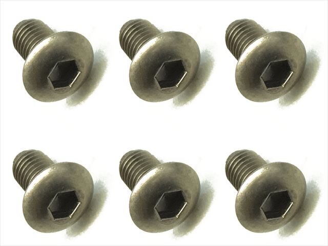 Square NTR-408 4x8 Titanium Hex Button Screw (6 Pieces) - BanzaiHobby
