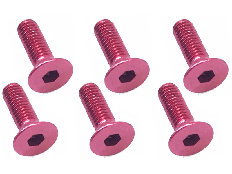 Square SAX-310R 3x10 Hex Countersunk Screw (Red/6 pieces)