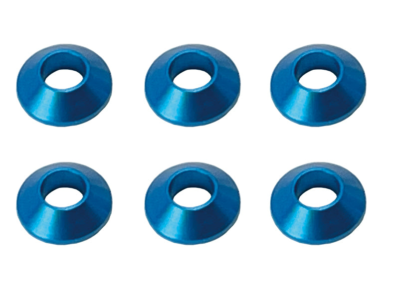 Square SGX-108TB Aluminum M3 taper Collars (TAMIYA Blue) - BanzaiHobby