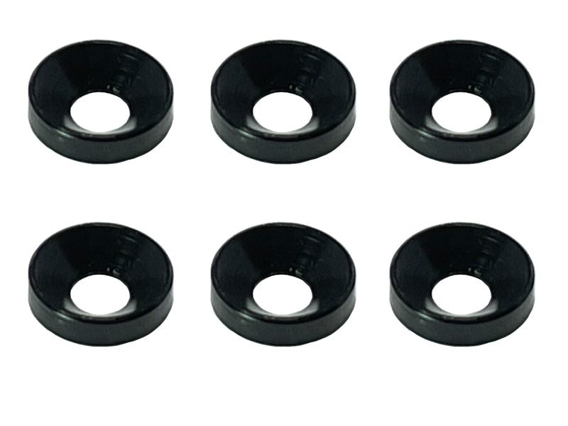 SGX-16BK M3 Aluminum Dish Washer Outer Diameter 8mm Black 6pcs