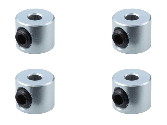 Square SGX-17S Aluminum cage stopper silver 4pcs - BanzaiHobby