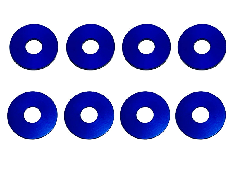 Square SGX-18BY Aluminum wheel spacer (YOKOMO Blue) - BanzaiHobby