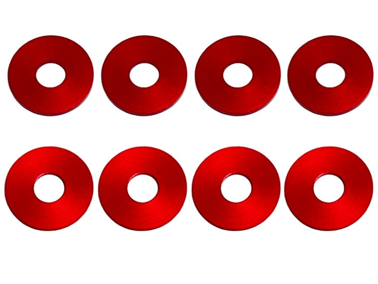 Square SGX-18R Aluminum wheel spacer red - BanzaiHobby