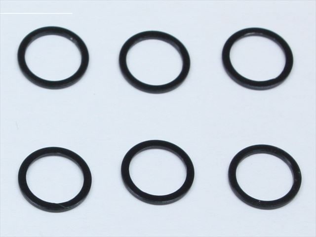 Square SGX-7505BK M5 Aluminum Collar φ6.4 x 5 x 0.5t (Black) 6pcs