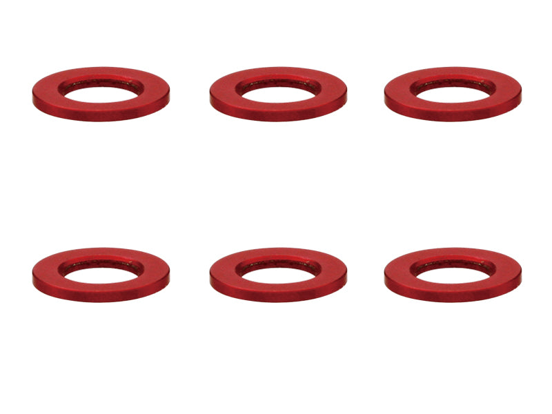 SGX-905R M3 Aluminum Color φ5.5×3×0.5t (Red) 6pcs