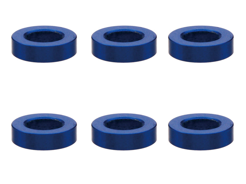Square SGX-915BY M3 Aluminum Color φ5.5×3×1.5t (Dark Blue) 6pcs - BanzaiHobby