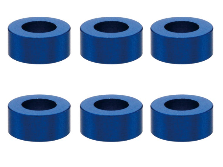 Square SGX-925BY M3 Aluminum Color φ5.5×3×2.5t (Dark Blue) 6pcs - BanzaiHobby