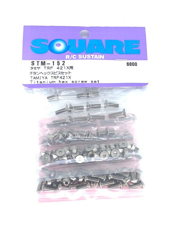 Square STM-152 Tamiya TRF421X Titanium Hex Screw Set