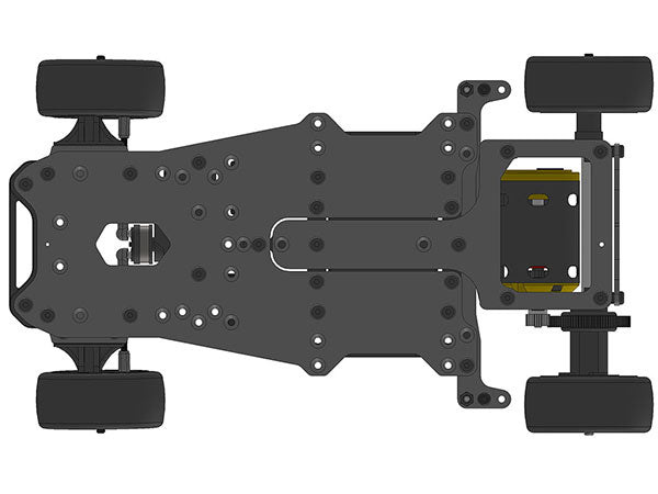 Kawada M333 M300GT2 Chassis Kit 1/12 DD Car FRP Chassis (Mini Rubber Tires) - BanzaiHobby
