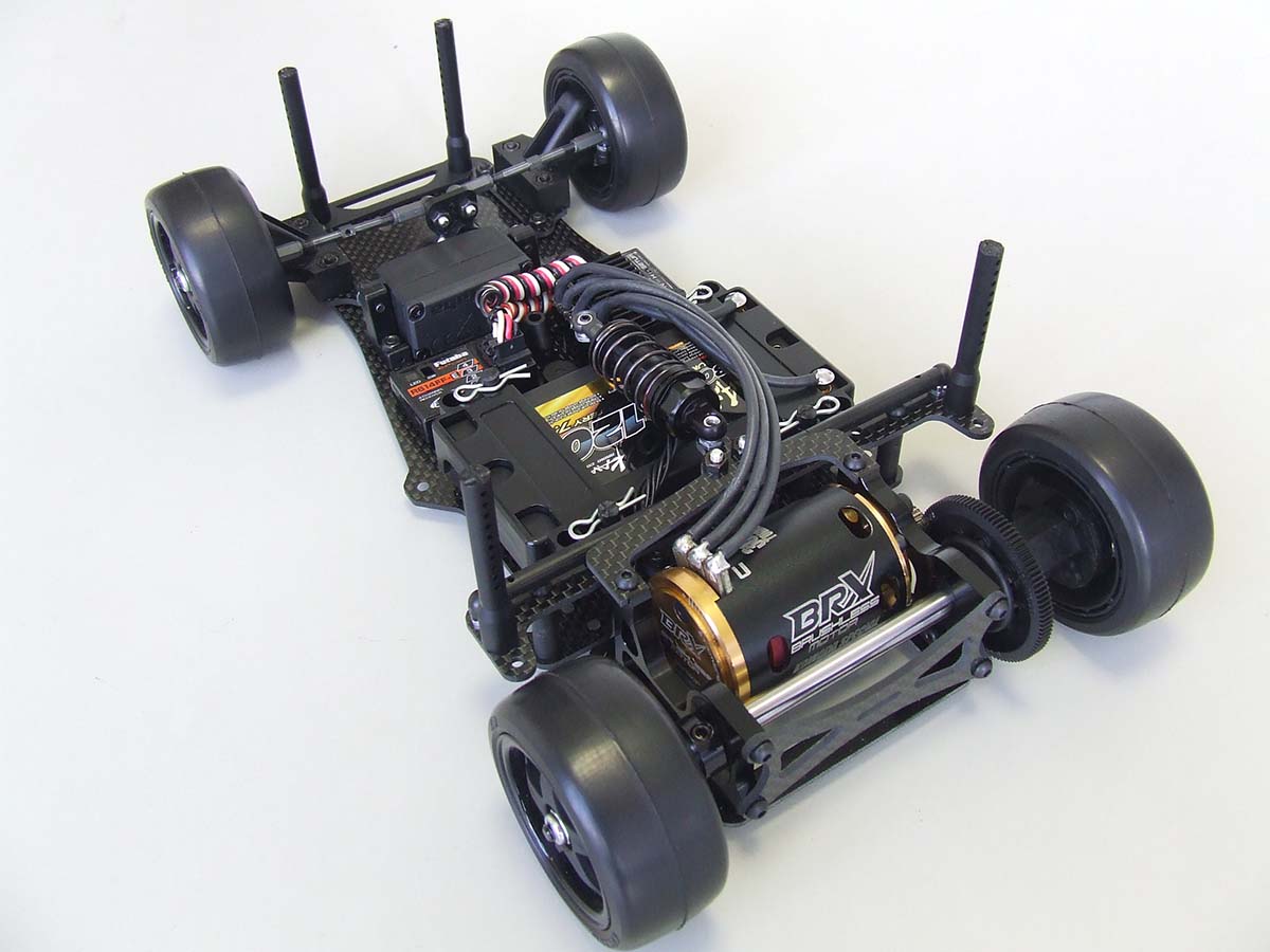 Kawada M334 M300GT2R Chassis Kit 1/12 DD Car Carbon Chassis (Mini Rubber Tires) - BanzaiHobby