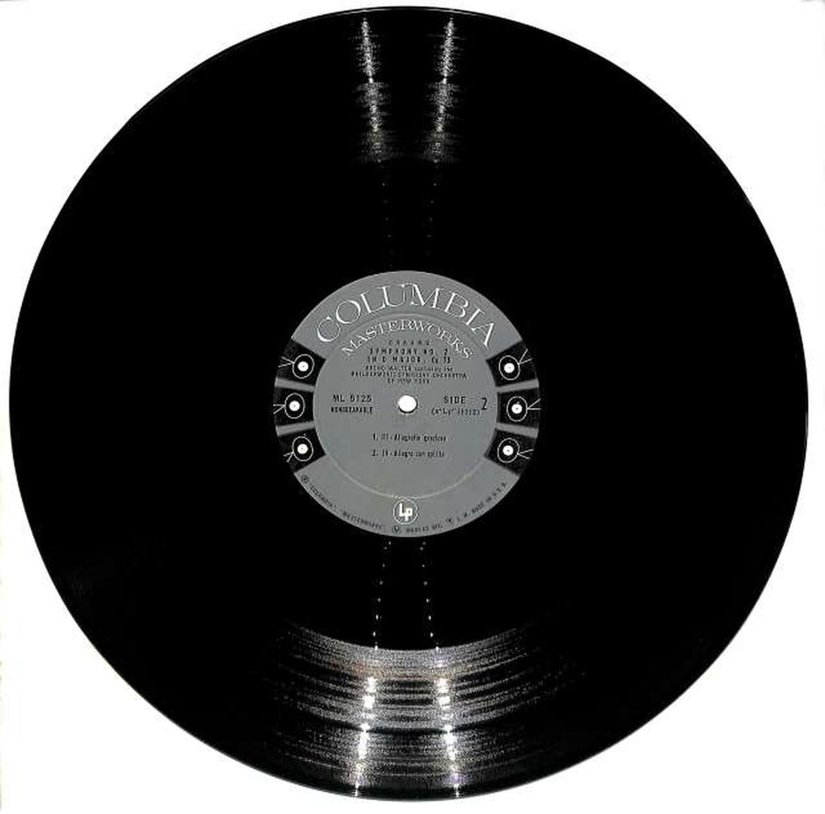Columbia (imported, US) Brahms Symphony No. 2 Walter ML-5125