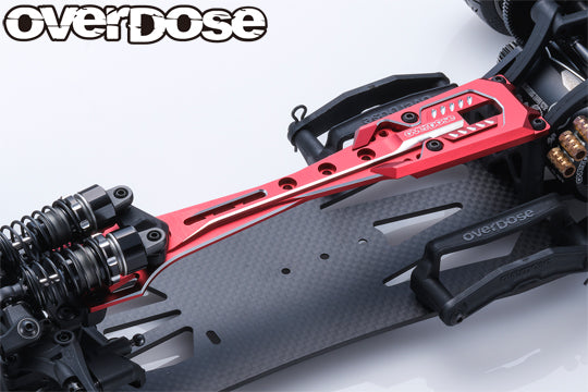 OVERDOSE OD3818 Alumi Upper Chassis Set (Galm/RED) - BanzaiHobby