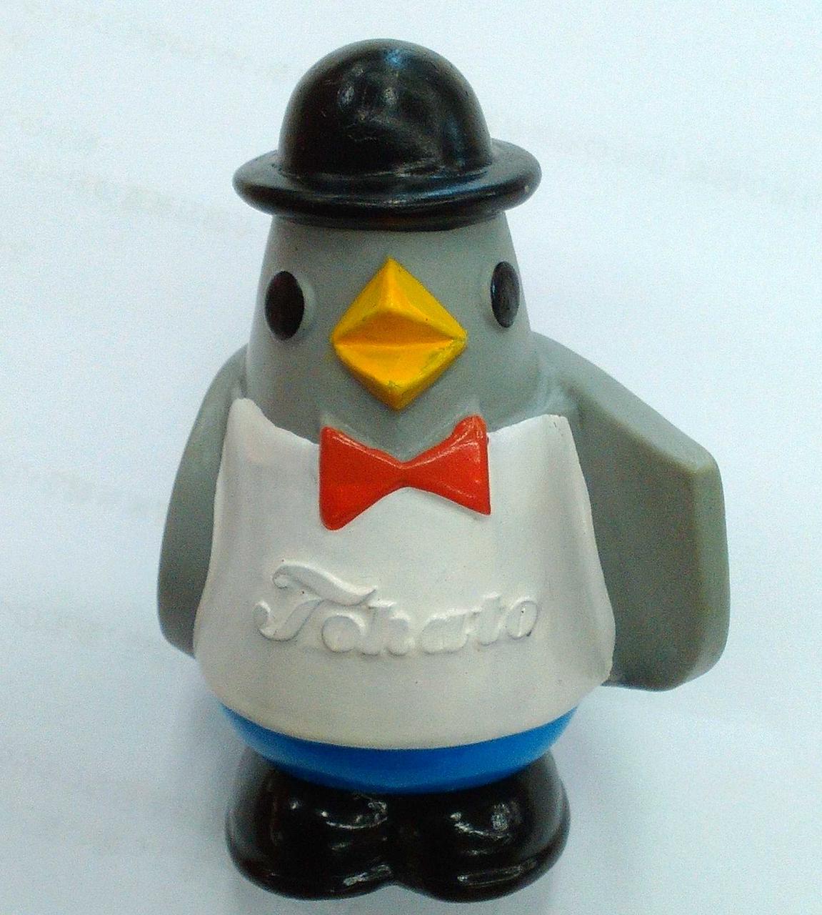 East pigeon Pigeon Soft Vinyl Piggy Bank Coin Bank Tohato Biscuit marked