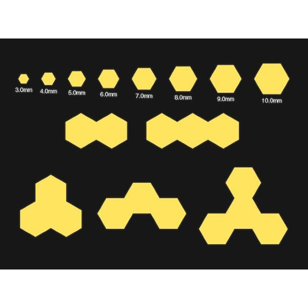 Sujiborido TSD00326 Masking Tape Cutting Guide (Hexagonal) - BanzaiHobby