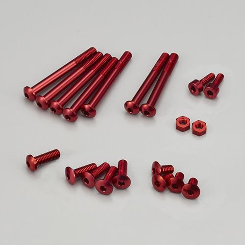 Ko Propo 10799 Aluminum Screw Set B for EX-RR/EX-2/LDT/NEXT (Red) - BanzaiHobby