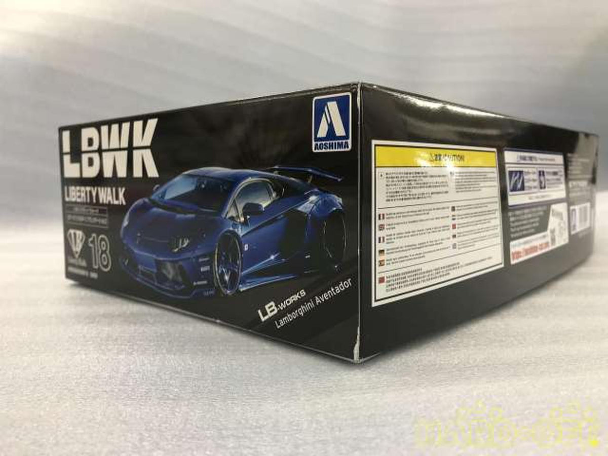 Aoshima 1/24 LB Works Lamborghini Aventador V Liberty Walk Series - Banzai Thrifting | BanzaiHobby