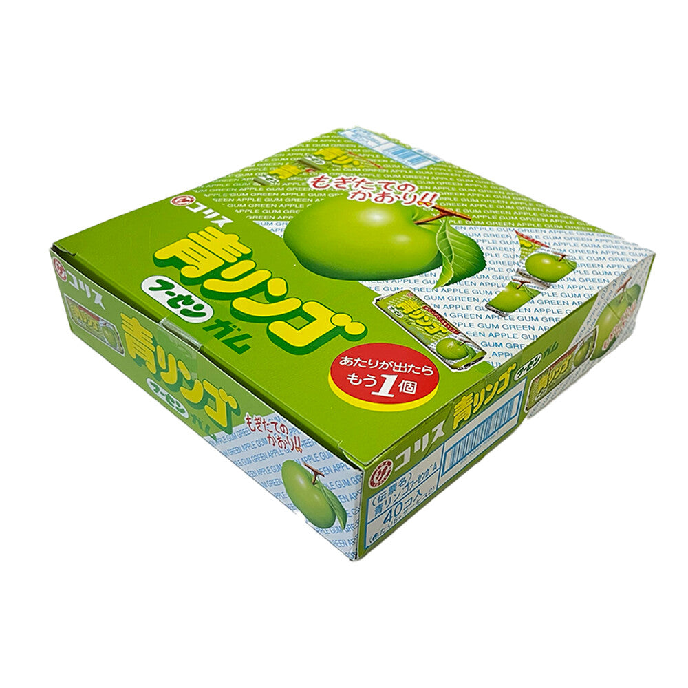 Coris Hoosen Gum - Green Apple, 1 box (40 packs) - BanzaiHobby