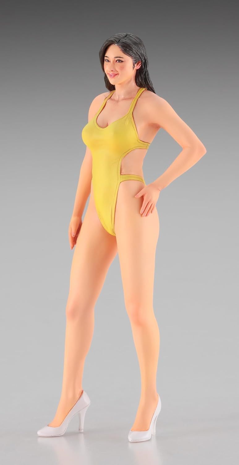 Hasegawa SP572 1/12 Real Figure Collection No.35 80's Campaign Girl Unpainted Resin Kit - BanzaiHobby