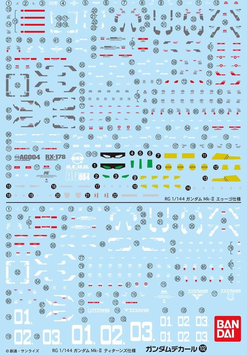 Bandai Gundam Decal for (1/144) Gundam Char`s Counter A - BanzaiHobby