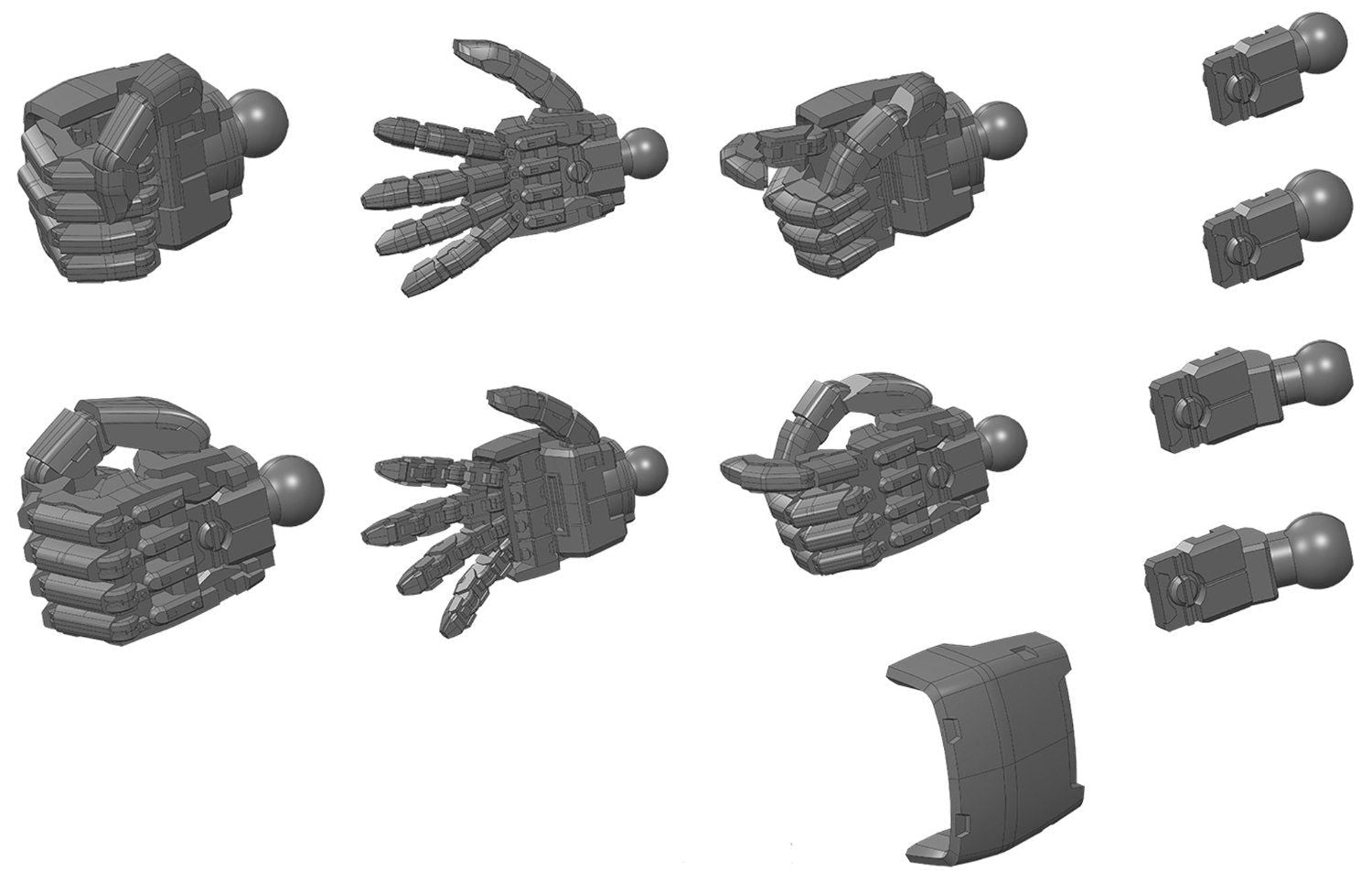 Bandai Builder's Parts HD 1/144 MS Hand 02 Zeon Type D - BanzaiHobby