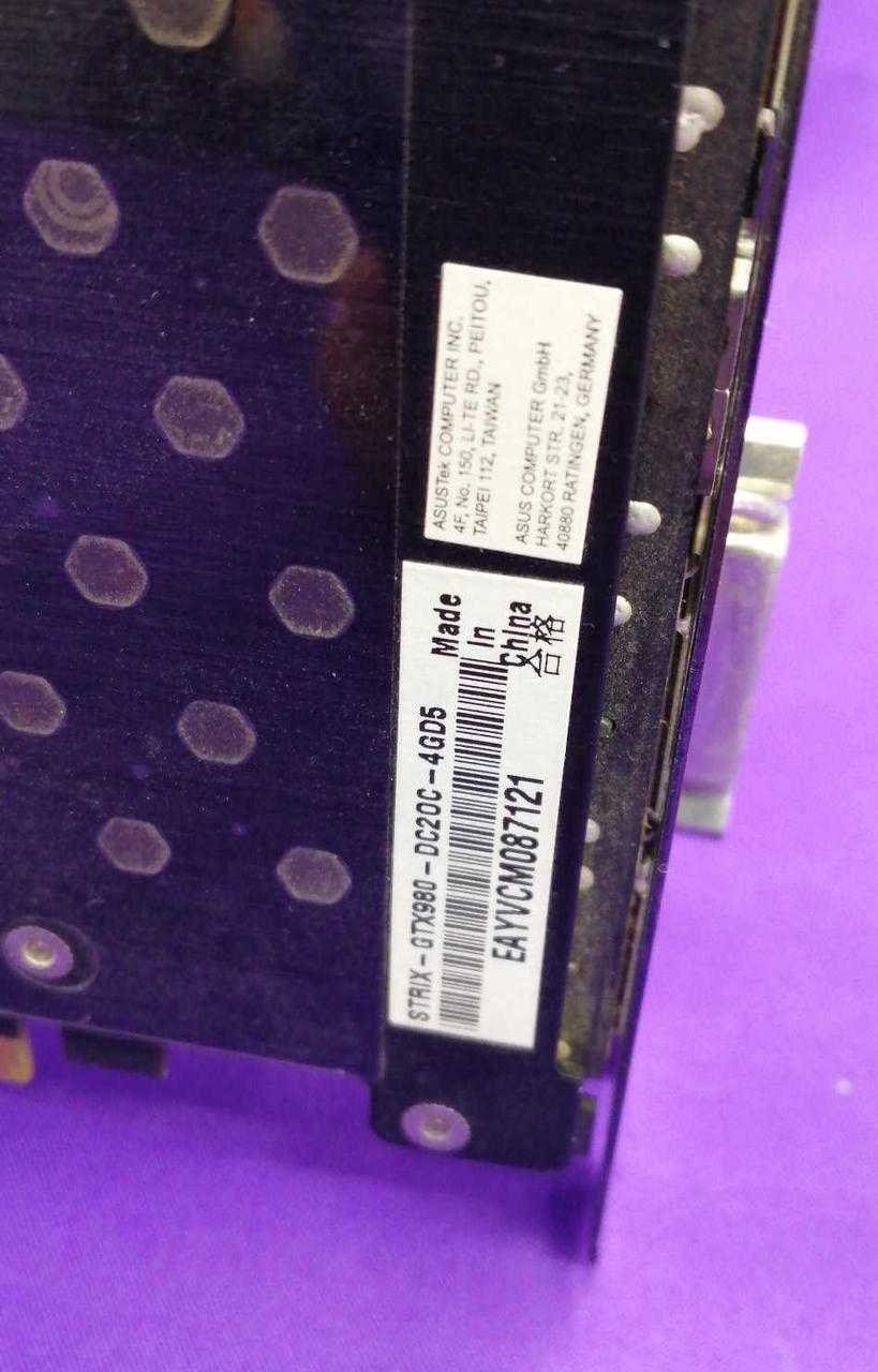 ASUS Graphics Board: STRIX-GTX980-DC20C-4GD5