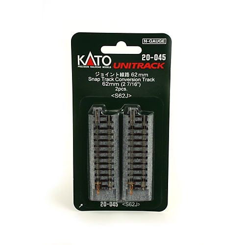 KATO 20-045 Unitrack Snap Track Conversion Track 62mm 2 7/16" - BanzaiHobby