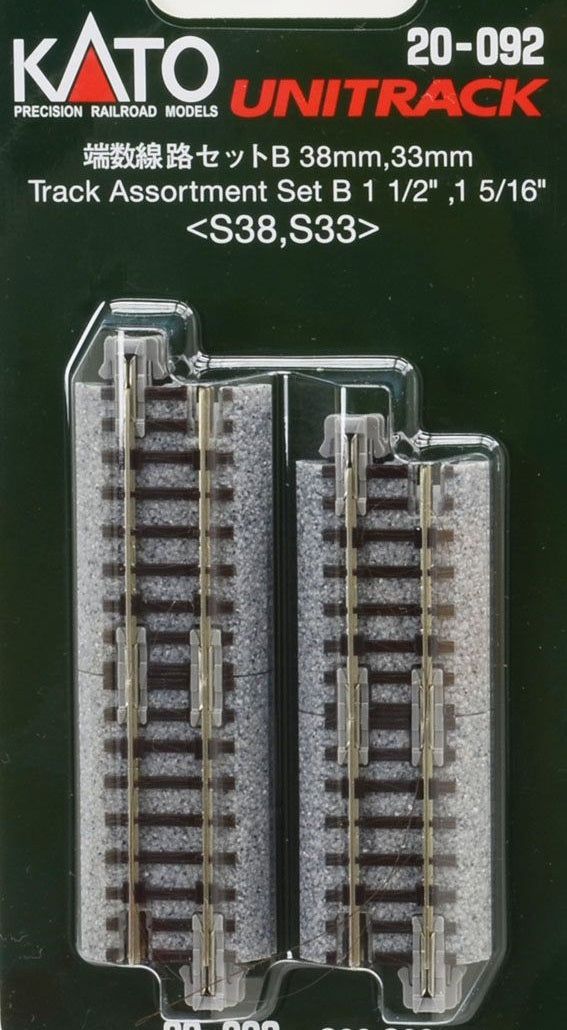 KATO 20-092 Unitrack Track Assortment Set B 1 1/2'' (38mm), 1 5/16'' - BanzaiHobby