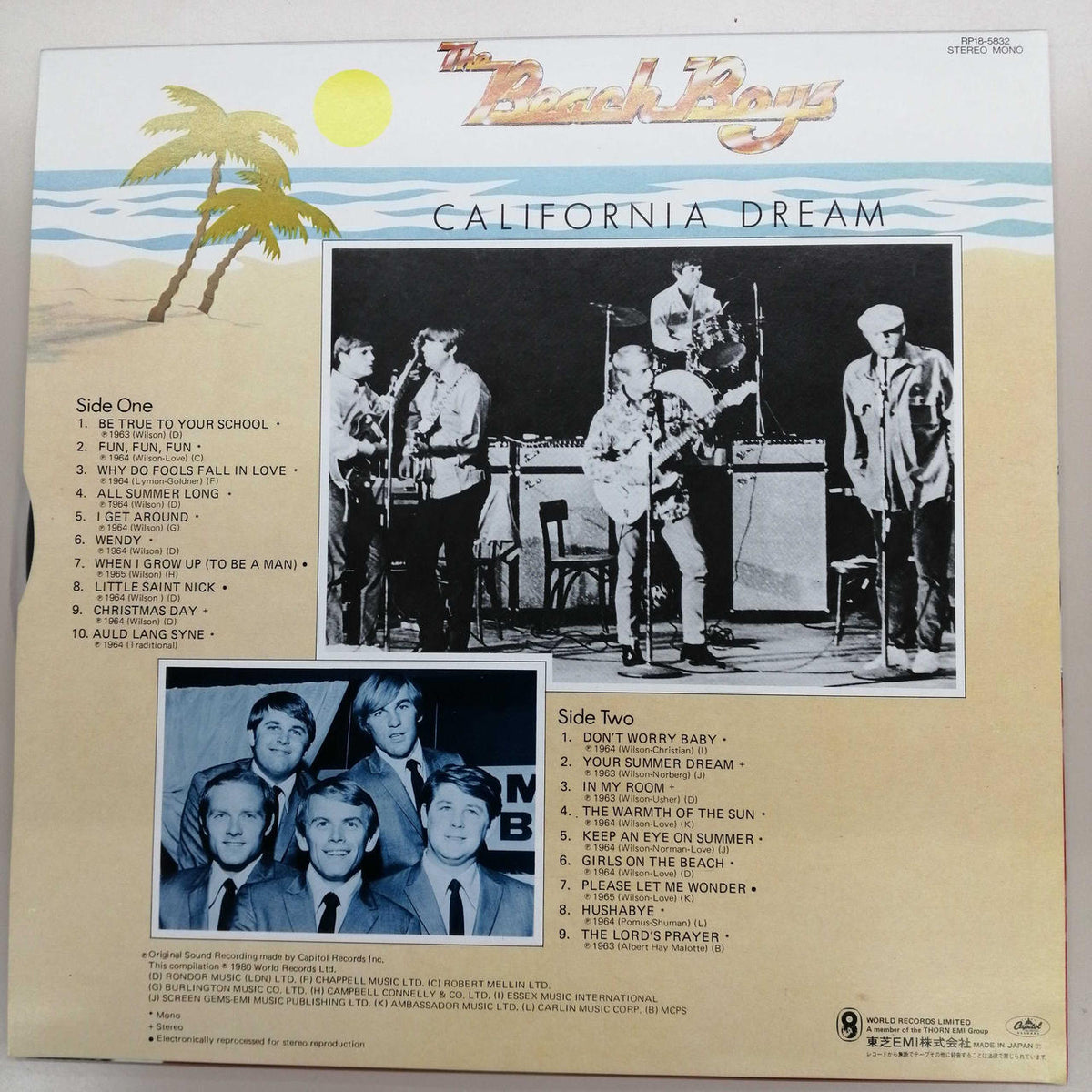 THE CAPITOL RECORDS THE BEACH BOYS BOX RP18-5831-37