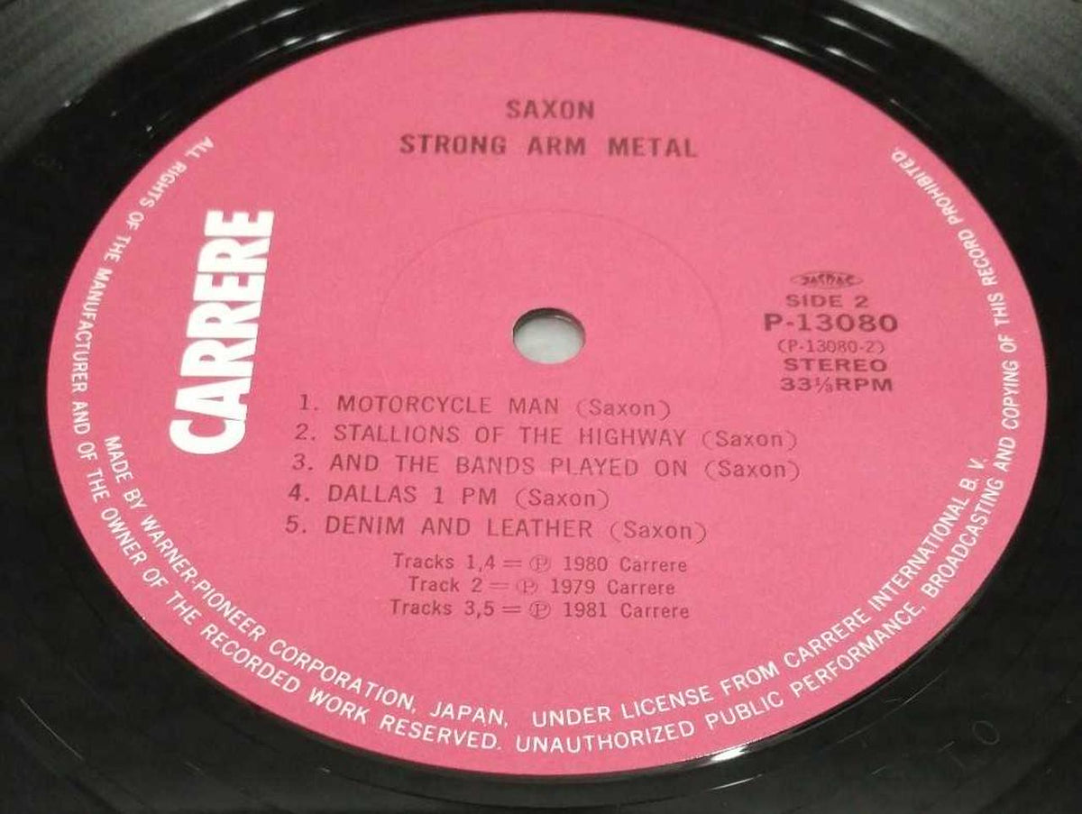 Warner Pioneer Western Music Saxon / Strong Arm Metal