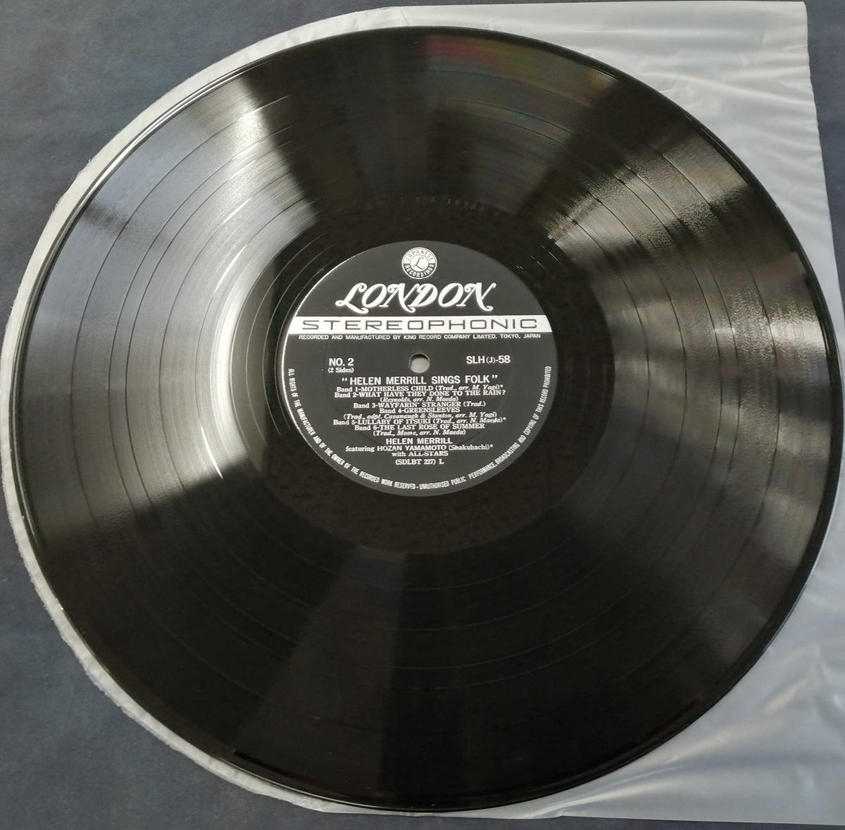 Stereo London LP Record Singing Folk