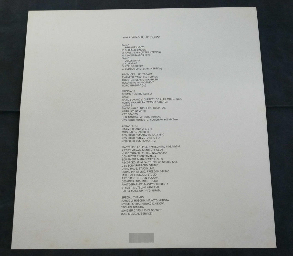 Alfa Records Co., Ltd. LP Record I Love