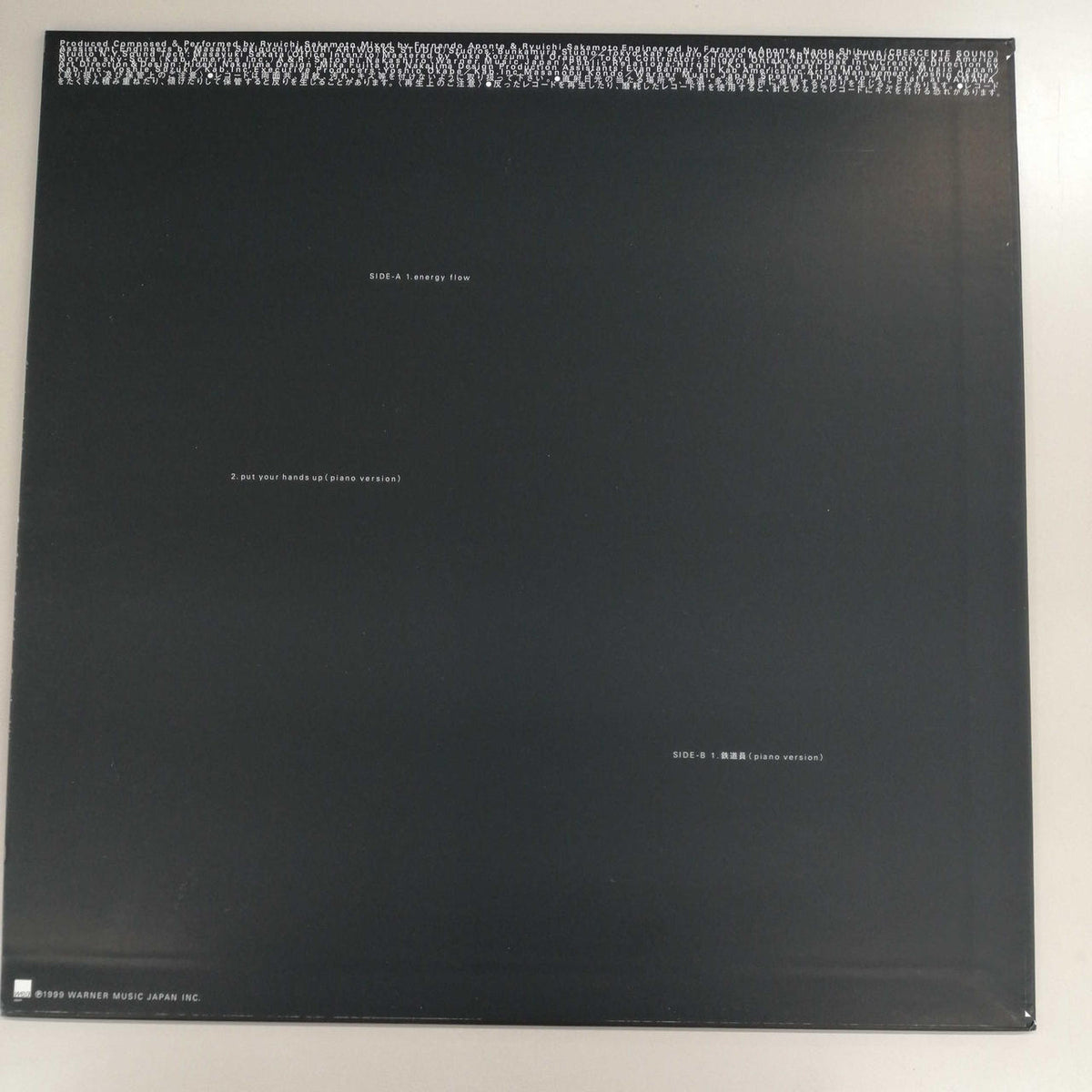 WARNER MUSIC JAPAN Ryuichi Sakamoto / Backstage BTTB WPJ6-10022