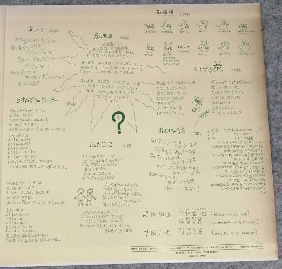 COLUMBIA Japanese Music Chinatsu Nakayama / Riddle