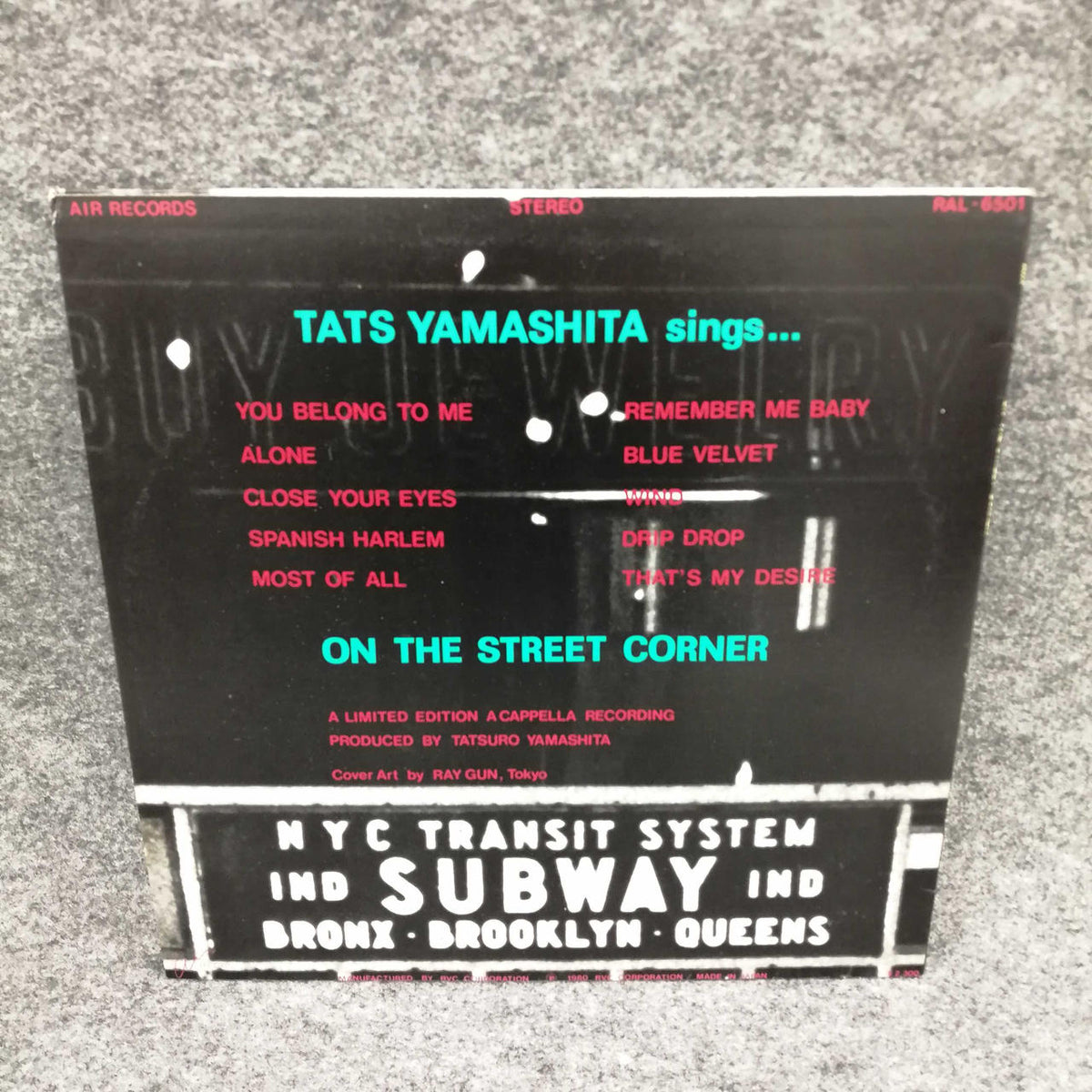 AIR RECORDS Tatsuro Yamashita / ON THE STREET CORNER RAL-6501