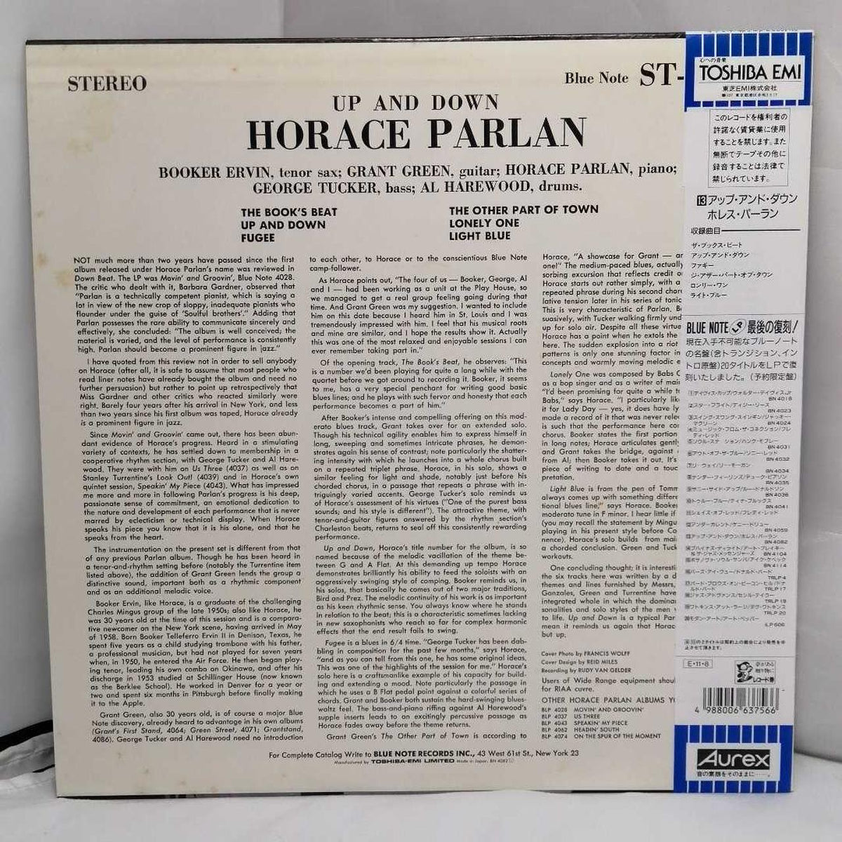 Blue Note Horace Parlan / Up and Down BN 4082